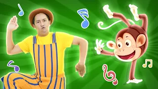 Funny Monkey Dance +MORE | 💃 Dance Songs for Kids | TigiBoo