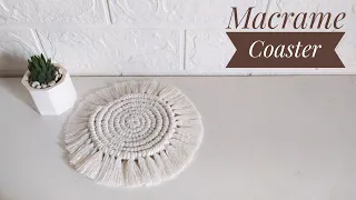 Macrame Coaster || Round Macrame Coaster Tutorial || Tatakan Gelas Macrame