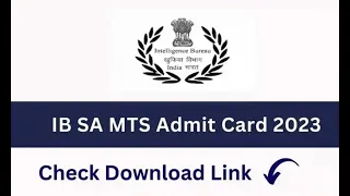 IB Answer Key 2023 released for SA, MTS on mha.gov.in, download link here