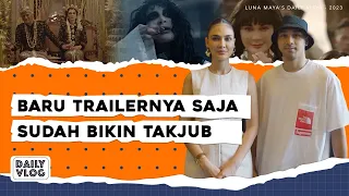 BEGINI EKSPRESI LUNA MAYA DAN MEGANTARA SAAT PERTAMA KALI LIHAT TRAILER FILM SUZZANA