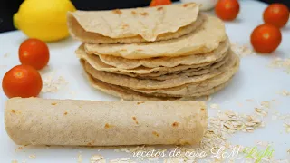 TORTILLAS DE AVENA SOLO 3 INGREDIENTES RECETA SALUDABLE BAJA EN CALORÍAS