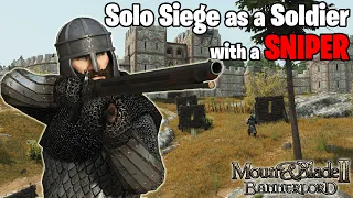 SOLO BESIEGING a Castle with a SNIPER RIFLE | Modded Mount and Blade 2: Bannerlord