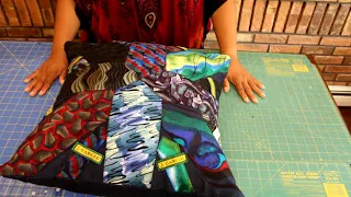 Envelope Pillowcase | Upcycle Men's Ties | Pillowcase Tutorial | Necktie