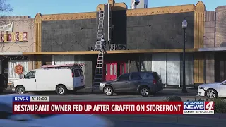 Restaurant owner fed up after graffiti on storefront