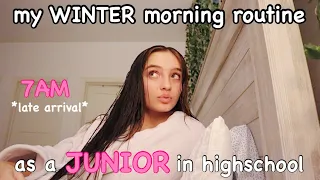 my 7AM winter morning routine *as a junior in highschool*