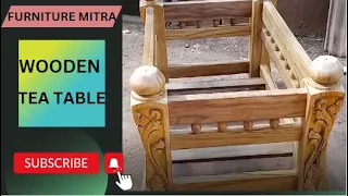 Wooden Tea table /Latest design wood tea table #woodfurniture #woodcarving #tutorialvideo