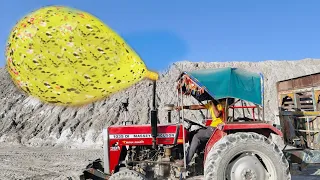 World's biggest monster balloon VS Tractor - Experiment