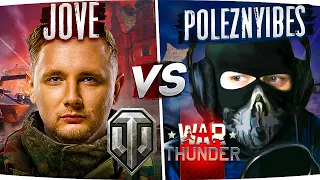 WORLD OF TANKS ПРОТИВ WAR THUNDER — ЧТО КРУЧЕ? ● Джов vs PoleznyiBes ● СТРИМ ГОДА!