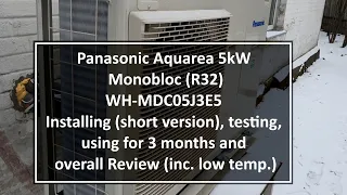 Panasonic Aquarea 5kW Monobloc (R32) WH-MDC05J3E5 REVIEW