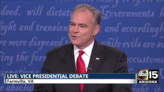 2016 VP debate - Tim Kaine vs. Mike Pence - Kaine On Trump's 'Bigoted Lie'