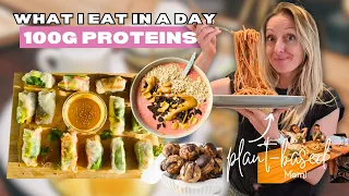 What I Eat in a DAY | 100g Proteins, Healthy, Easy, Vegan Food Recipe inspo to get more proteins 🌱