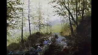 Watercolor Painting Landscape Tutorial