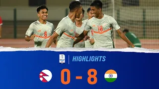 Nepal U-20 0 - 8 India U-20  | SAFF U-20 Championship | Highlights