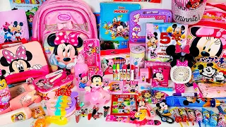 17 Minutes Satisfying with Unboxing HUGE Minnie & Mickey School Supplies | Toy Collection ASMR