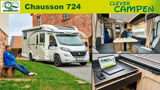 Chausson 724 - Ti mit Multifunktionszimmer im Heck - Test / Review - Clever Campen