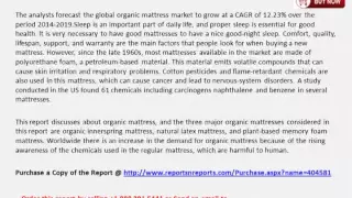 Global Organic Mattress Market 2015 2019