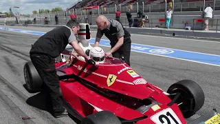 FERRARI 312T - Ex NIKI LAUDA - Formula ONE Historic - Ayuda en boxes - Help in the pits