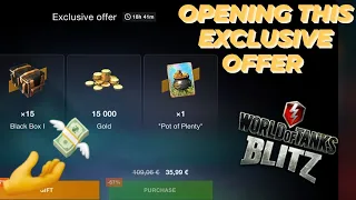 Opening Exclusive Offer | 15 Black Box + 15 K Gold + Gold 🍯 WOTB ⚡ WOTBLITZ ⚡ World of tanks blitz