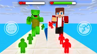 JJ and Mikey Giant Rush Game - Maizen Minecraft Animation