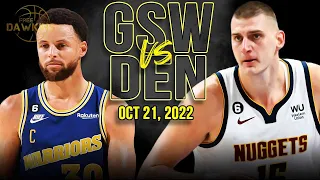 Golden State Warriors vs Denver Nuggets Full Game Highlights | Oct 21, 2022 | FreeDawkins
