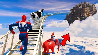 GTA 5 SPIDERMAN Ragdolls Compilation (Euphoria Physics Showcase) #3d