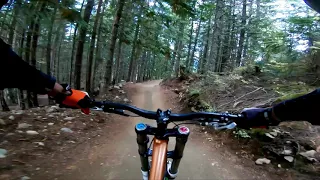 Cruising Down the Blue Trails at Whistler Bike Park - Fitzsimmons Zone (+A line)