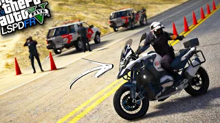 GTA V : MOD POLICIA - BLITZ POLICIAL COM A BMW R1200 GS DA ROCAM!! ( ROLOU PERSEGUIÇÃO )