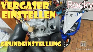 Vergaser Einstellen / Roller Vergaser Grundeinstellung  / Scooter Carburetor / Peugeot Jetforce