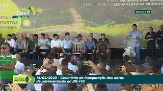 Presidente Bolsonaro participa da inauguração da conclusão da BR-163/PA