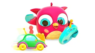 Baby cartoons & baby videos. Full episodes cartoon for kids with Hop Hop the Owl & toy cars for kids