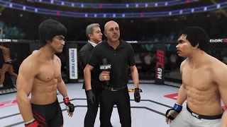 Bruce Lee vs. Tony Jaa (EA Sports UFC 3) - CPU vs. CPU - Crazy UFC 👊🤪