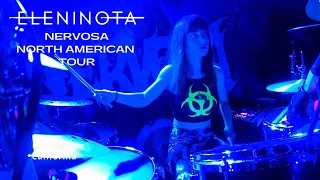 Drum Cam Around North America: Kings of Domination - Nervosa by Eleni Nota