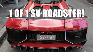 ONE OFF Aventador SV Roadster chase through Sydney - 1 of 1 spec tailor made