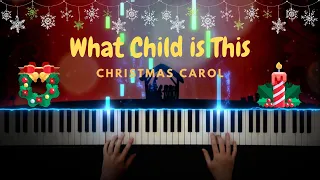 What Child is This | Greensleeves - Christmas Carol - Synthesia Piano Cover / Tutorial