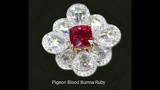Burma Ruby Pigeon Blood Red Diamond Ring