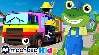 Rainbow Fire Truck Song | Gecko's Garage: Nursery Rhymes & Baby Songs | Learn ABCs & 123s