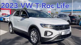 🎥 2023 Volkswagen T-Roc Life | Pure White w Black Roof | Walkaround, Interior, Exterior | 4K