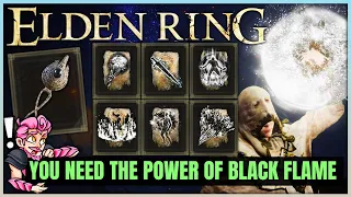 How to Get All 6 POWERFUL Black Flame Incantations - Health MELTING Build & Location- Elden Ring!