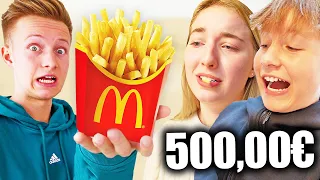 OMG 😵 500€ wer zuletzt FAST FOOD essen kann!! 🍟 mit Ash und Chrissi