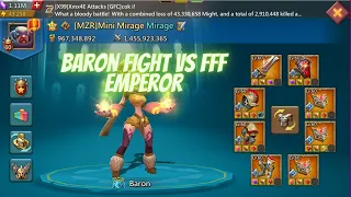 BARON FIGHT AGAINS FFF EMPEROR - LORDS MOBILE