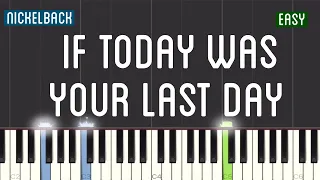 Nickelback - If Today Was Your Last Day Piano Tutorial | Easy