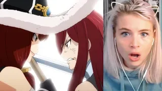 ERZA VS IRENE?? | Fairy Tail Final Season Episode 35 Reaction Highlights | "The White Shadow Dragon"