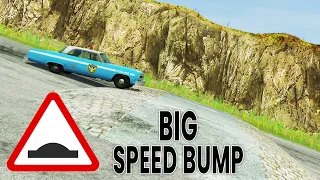 BeamNG Drive - Cars vs Big Speed Bump #2