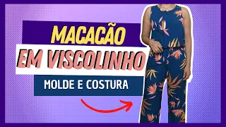 Como Fazer MACACÃO em VISCOLINHO Molde e Costura