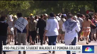 Pro-Palestine student walkout at Pomona College