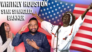 Our First Time Hearing | Whitney Houston “Star Spangled Banner” THAT VOICE 🥰😍 | #REACTION #Shorts