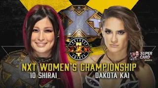 Io Shirai vs. Dakota Kai - Official Match Card V2 HD - NXT Takeover: XXX 2020