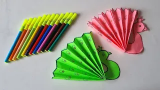 Peacock🦚 craft making with paper.