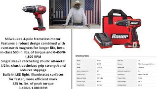 BAUER 20 VOLT  CORDLESS DRILL REVIEW