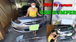 HOW to remove a car bumper? (hyundai accent HB) /PAANO magtanggal ng bumper